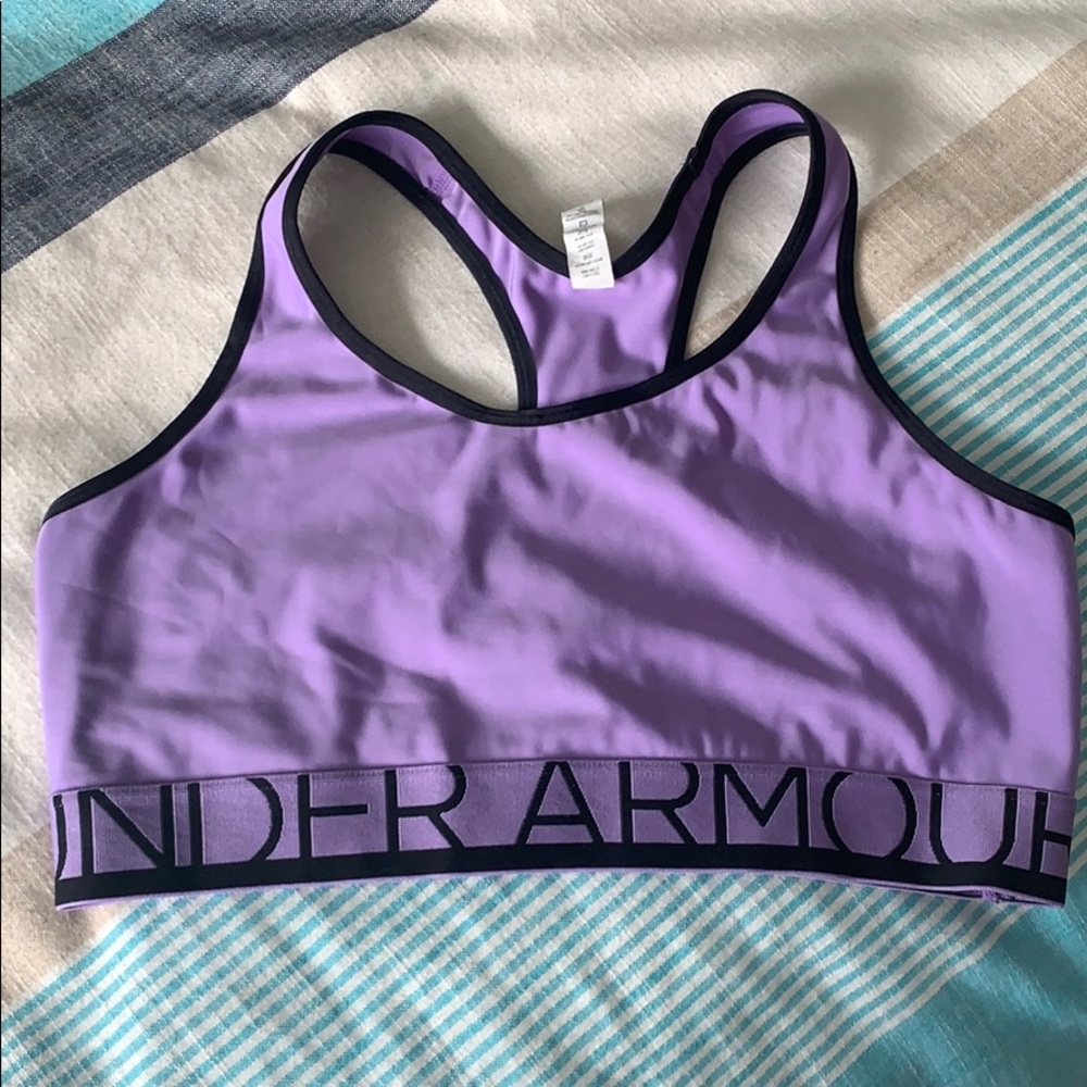 NWOT Under Armour Heat Gear Lilac Sports Bra